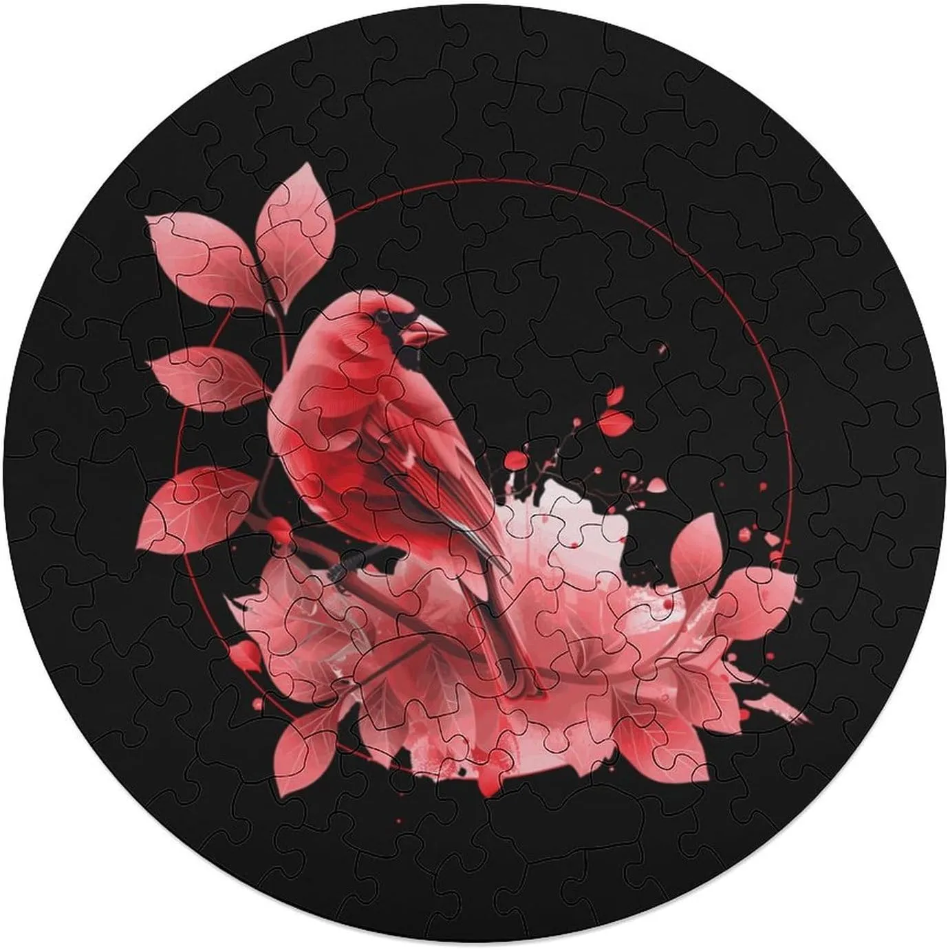 Adults Wooden Animal Shape Puzzles for Home Wall Decor 120 PCS Red Cardinal Bird Jigsaw shrubby magnify shipbuilding Puzzles for 