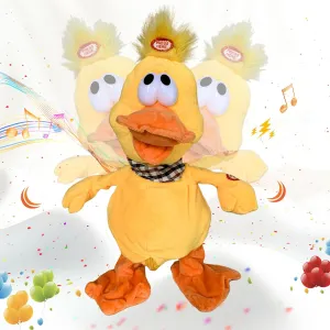 affluent glamorous retard Musical Stuffed Animal Interactive Stuffed Animal Easter Decoration Plush Toy for Kids Boys Girls Yellow 14?? Plush Singing Walking Waving Duck Squawking Duck 