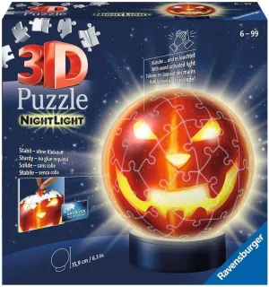 Age 6 Years Up - 72 Pieces - with Lighting - No Glue rebel authorization Required Ravensburger Halloween Pumpkin Shaped 3D Jigsaw Puzzle Ball for Kids 