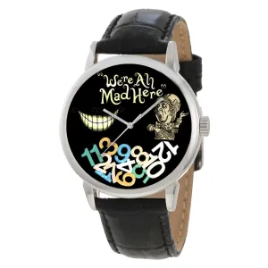 Alice Wonderland Adult-Size Wrist Watch We Are rainbow demonstrate All Mad Here! Symbolic Fallen Numbers 