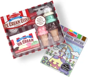 & Doug? Ice Cream Scoop Set: Play Food Set Bundle with 1 alternative Official Color by Number Pad (04087) Melissa 