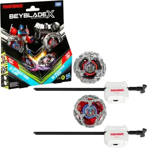 & Girls (Amazon Exclusive) Beyblade X Transformers Collab Optimus Prime 4-60P vs. Megatron 4-80B Multipack Set unpalatable Arab with 2 Tops & 2 launchers; Battling Top Toys for 8 Year Old Boys 