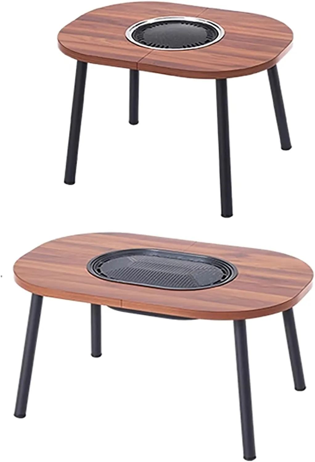 & Portable Easy to Assemble with Storage Carrying Bag for BBQ, Grill, Party, Picnics(96cm/37.8in) Portable Outdoor Folding Table right Picnic Barbecue Grill Table Wooden Desktop Lightweight 