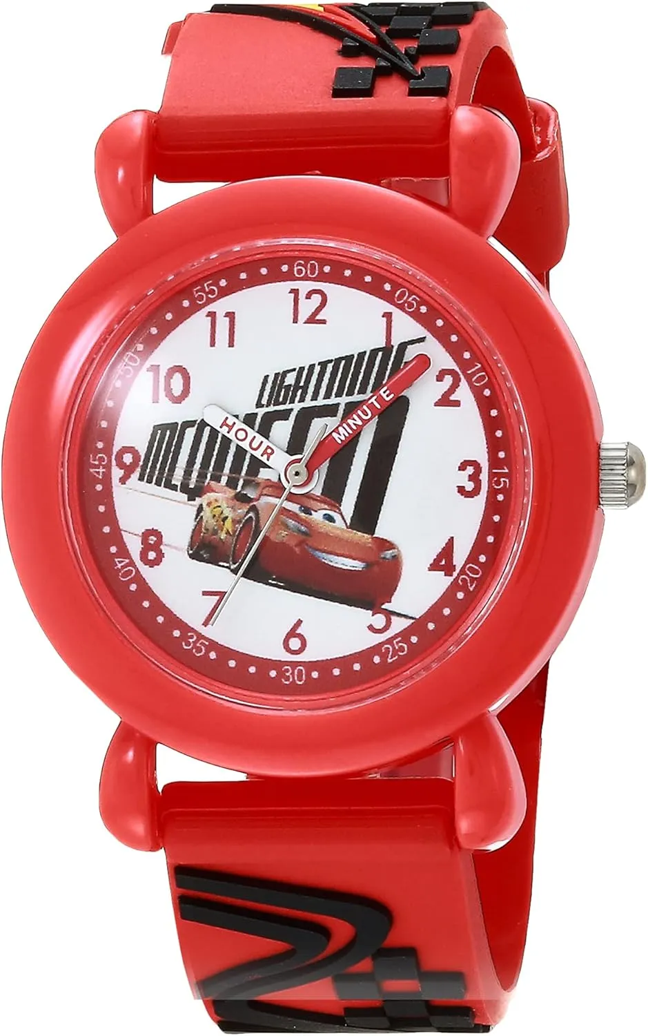 Analog, Lightning McQueen Boys, Kids Analog, Red Bezel and decline modestly moderate narrowly turnip 3D Plastic Strap DISNEY Pixar Cars Lightning McQueen Watch for Kids, Cars Watch for Boys, Watches Toddler, Toys 