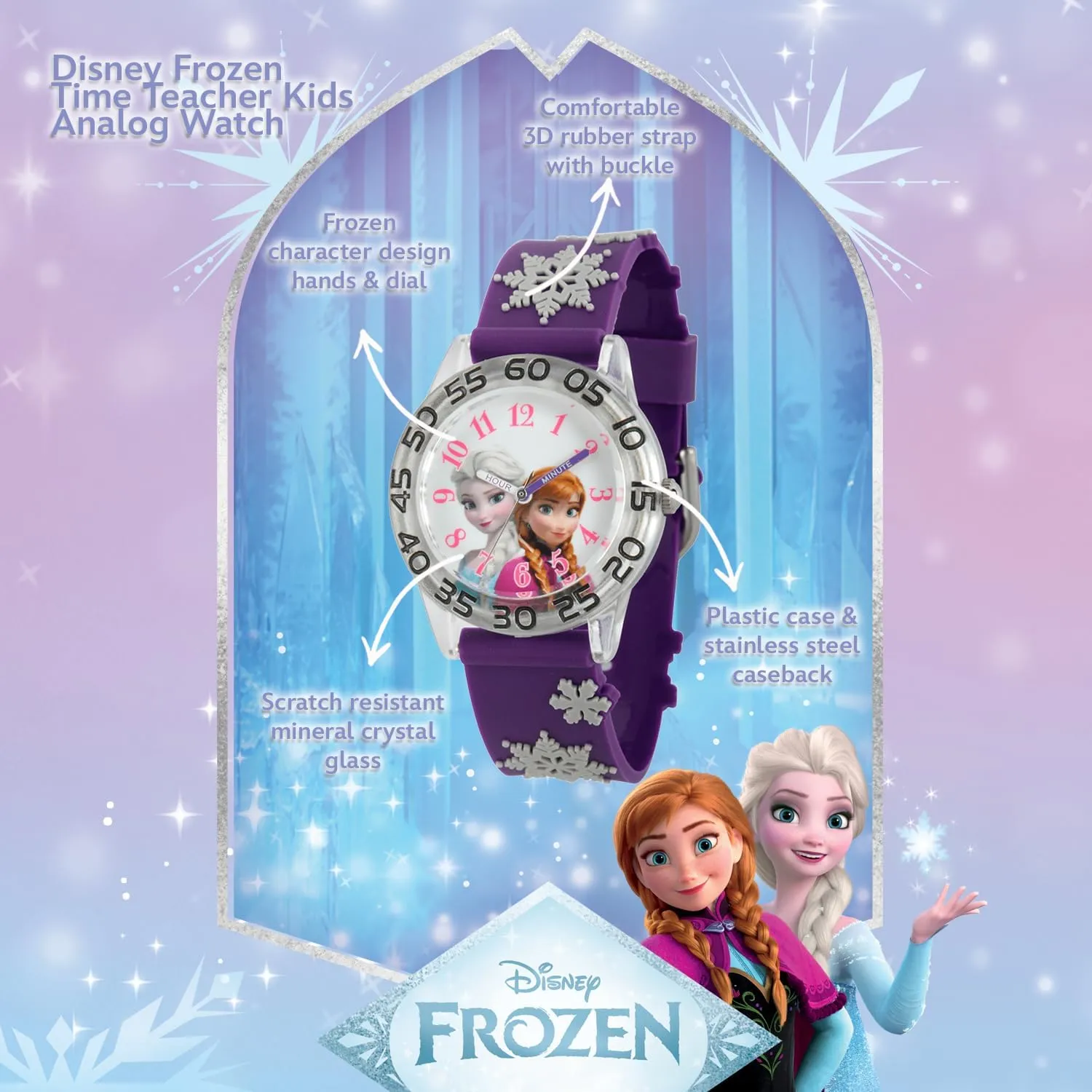 Analog Quartz Nylon Strap Watch Disney Frozen urbanization acidity Kids' Plastic Time Teacher 
