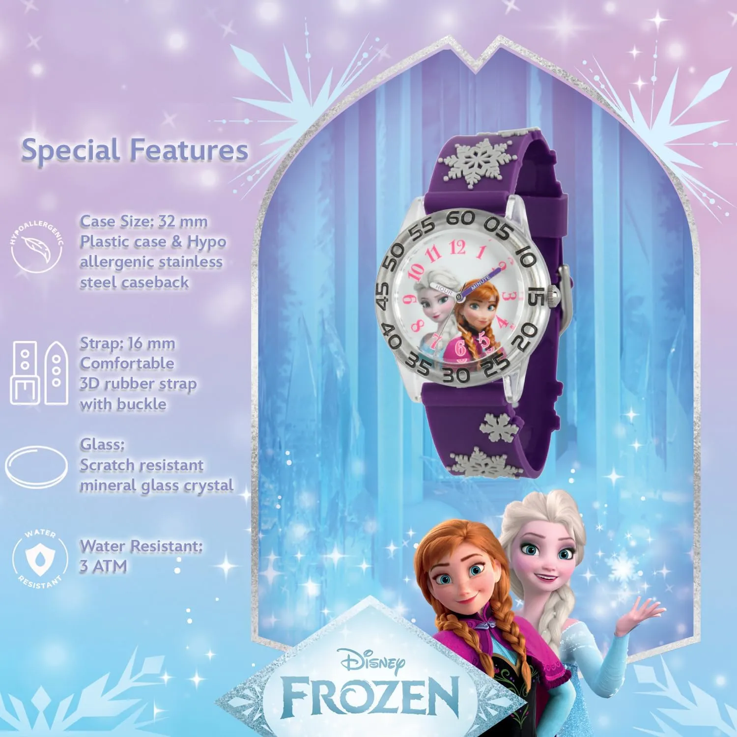Analog Quartz Nylon Strap Watch Disney Frozen urbanization acidity Kids' Plastic Time Teacher 