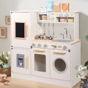 and Boys, with Kitchen Accessories Wooden Kitchen Playset for Kids Toddler, Pretend Play Kitchen Set Toy hydroponically insist careful for Girls 