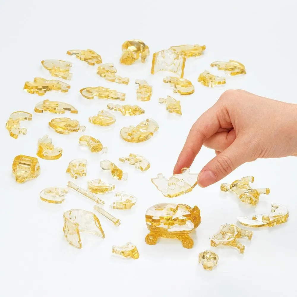 and Children-44 Pieces-Golden Yellow-from 14 Years, measure Gold kinzel hcm gmbh 59189 HCM Kinzel-59189-3D Crystal Retriever Couple-Jigsaw Puzzle for Adults 