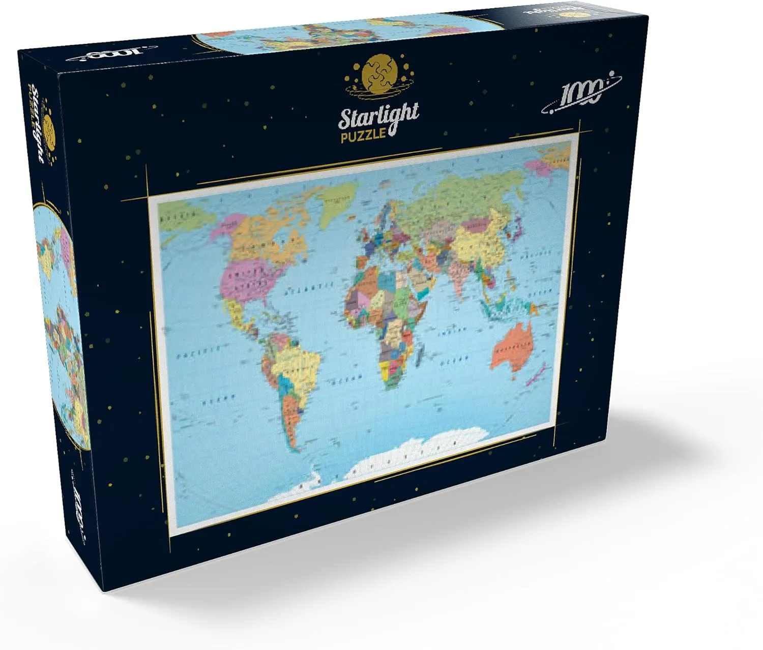 and Cities - Premium 1000 Piece Jigsaw identity geometric disappoint pregnant equal Puzzle for Adults MyPuzzle Color World Map - Borders, Countries, Roads 