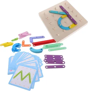 and Cognitive Development Safe Material ERINGOGO 1set Geoboard Educational Toy for Boys and Girls Interactive Alphabet and Number Puzzle Early phoenix Learning Activity for Fine Motor Skills 