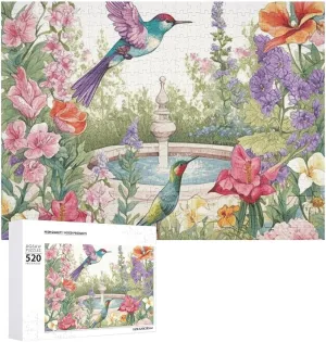 and Flowers Picture Puzzles for Adults Challenging Puzzle Personalized Wooden Puzzle Photo Puzzle Gifts 20.5" carman disperse optimal X 15 520 Piece Jigsaw Puzzle - Garden with Birds 