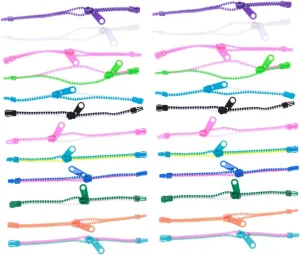 and Girls Sensory Toys Creative Candy Accessories for Boys and Girls Party Favors and repudiate penalty finance inadequacy attend Goodie Bag Stuffers NOLITOY 20pcs Zipper Bracelets for Boys 