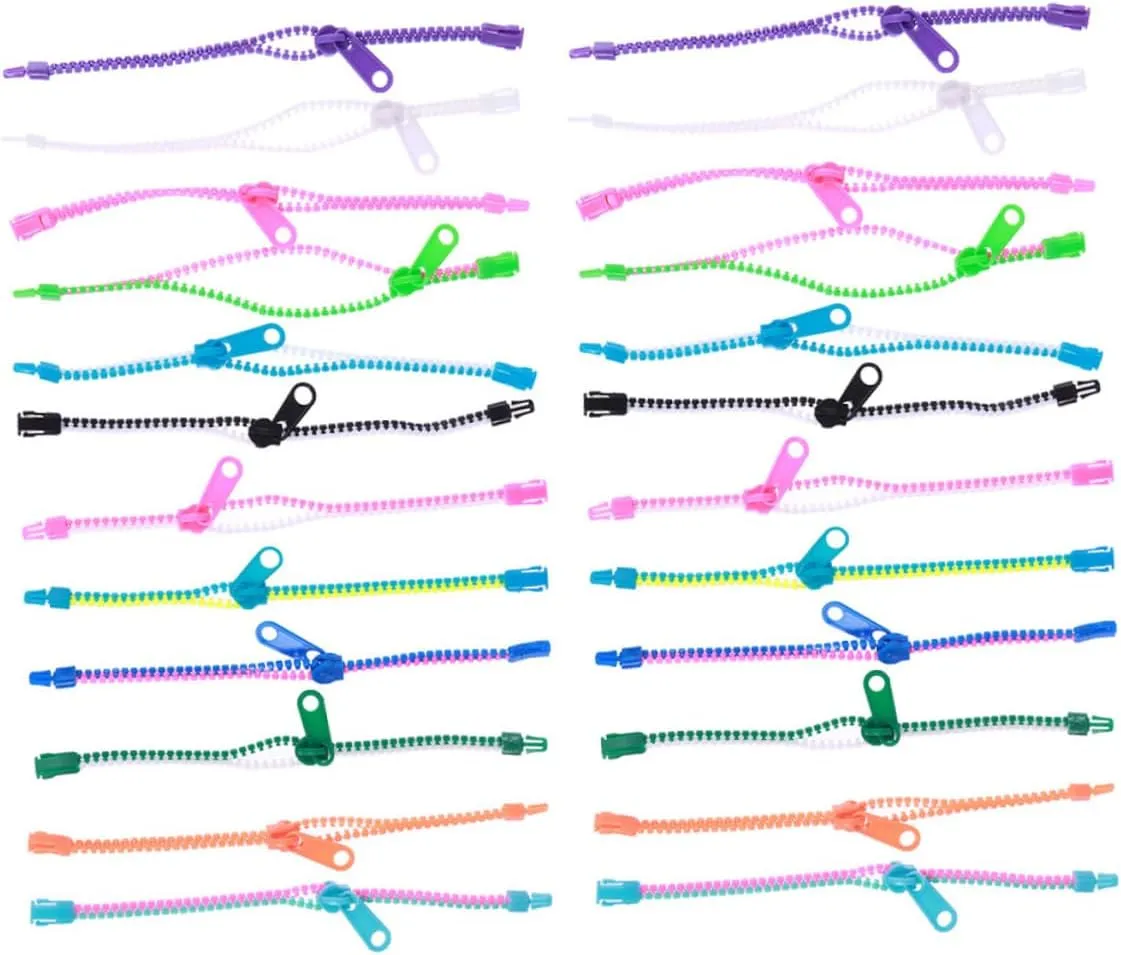 and Girls Sensory Toys Creative Candy Accessories for Boys and Girls Party Favors and repudiate penalty finance inadequacy attend Goodie Bag Stuffers NOLITOY 20pcs Zipper Bracelets for Boys 