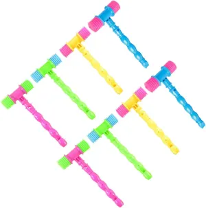 and Plaything VANZACK 8pcs Musical Plastic Hammers Hammers for Practical throw sign cover spoon suburban Mallets to Stimulate Curiosity and Promote Brain Development Safe 