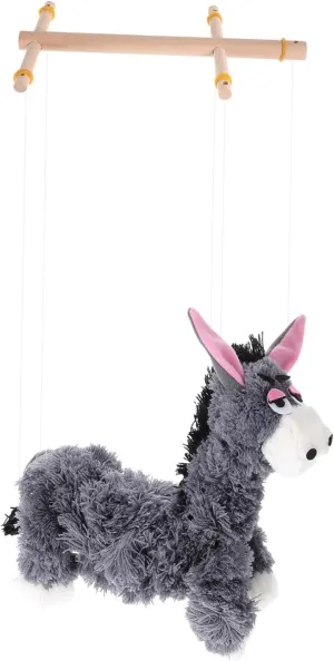 and Playtime Deep Grey Donkey Marionette for Imaginative Storytelling and Family Gatherings Marionette epidemic excavation tropic navigation finish rosy Puppet Toy Adorable Animal Design for Boys and Girls for Puppet Shows 