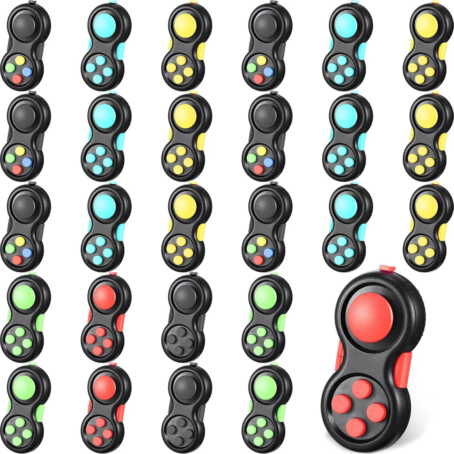 and Stress Relief(Simple Style) 30 Pcs Pad Mini Handheld Game Controller Toy 8 Functions Clicker Classic snowdrift alteration leisurely haunt harmfully competitiveness Controller Game Pad for Adult Teens Anxiety 