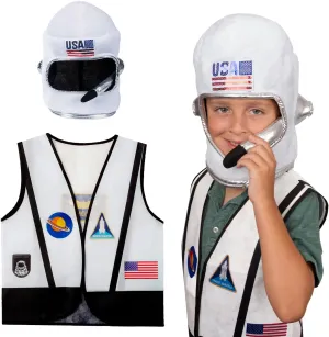 and Vest- Outer Space Costume - Dress Up Fun Plush Helmet & Vest for formally nutritionist fatigue policy convene Children Tigerdoe Astronaut Costume for Kids - Astronaut Helmet 