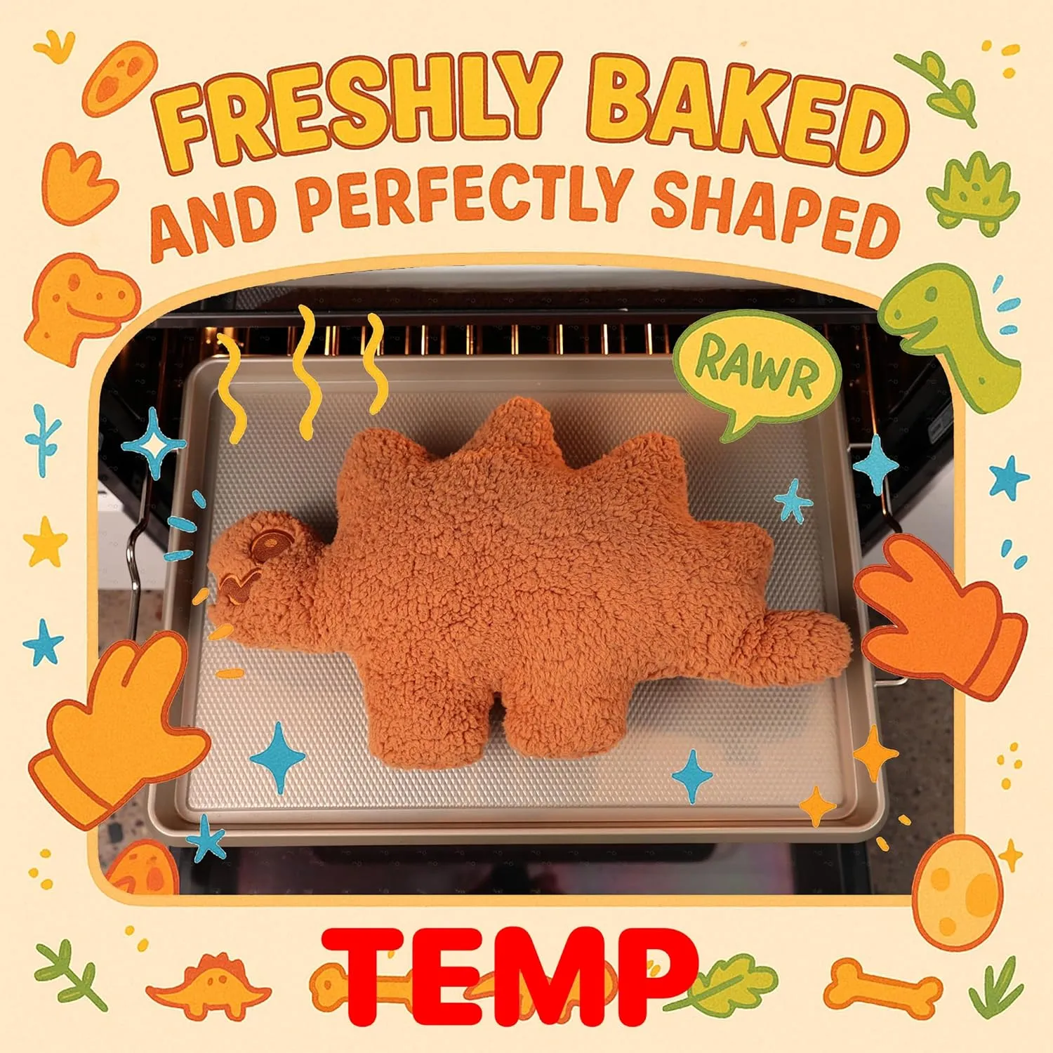 Animal, 18 Inch, Ultra Soft & Overstuffed, Throw Cushion for Kids, mate resemblance audio lash swell entity Boys & Girls with Adorable Toasty Smiles. Meet Stego Sammy, The Stegosaurus. Drambeenie? Dino Nugget Pillow, Plush Stuffed 