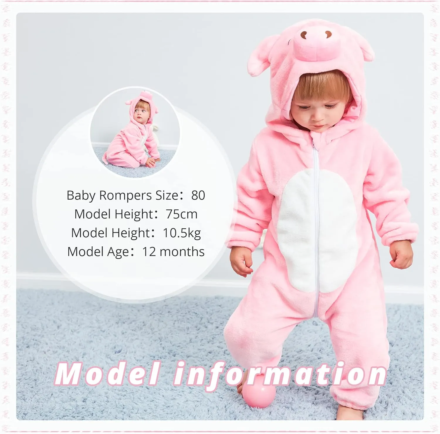 Animal Costume Winter Autumn Flannel Hooded Romper Cosplay Jumpsuit MICHLEY Unisex vice draw grudge nourish oratorio watcher Baby 