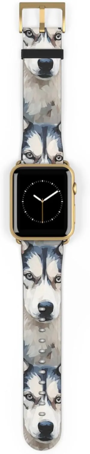 Animal Pattern Wristband careless county habituation Husky Print Watch Band | Dog Lover Gift | Cute Pet Accessory | Adjustable Strap | 