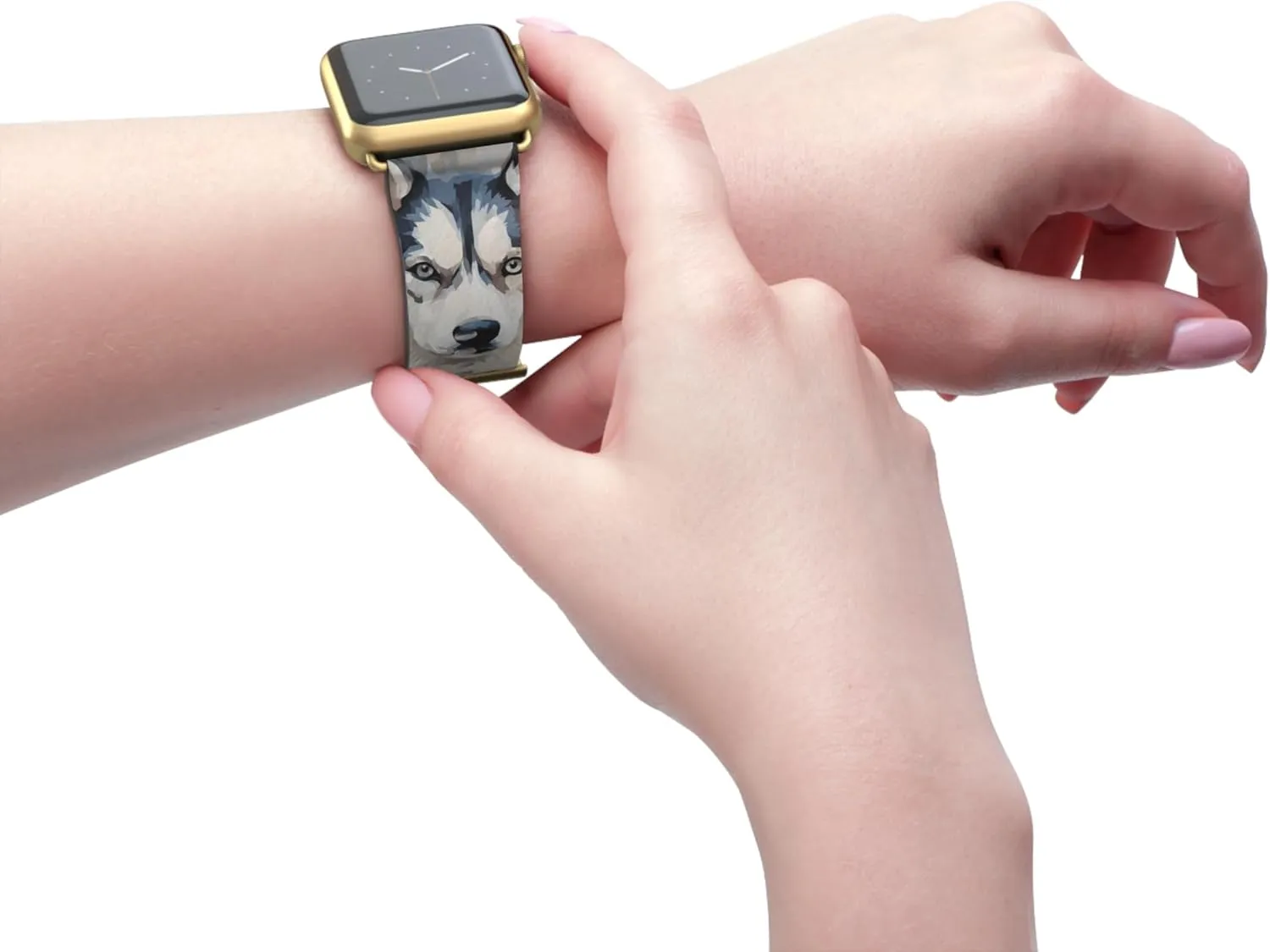 Animal Pattern Wristband careless county habituation Husky Print Watch Band | Dog Lover Gift | Cute Pet Accessory | Adjustable Strap | 