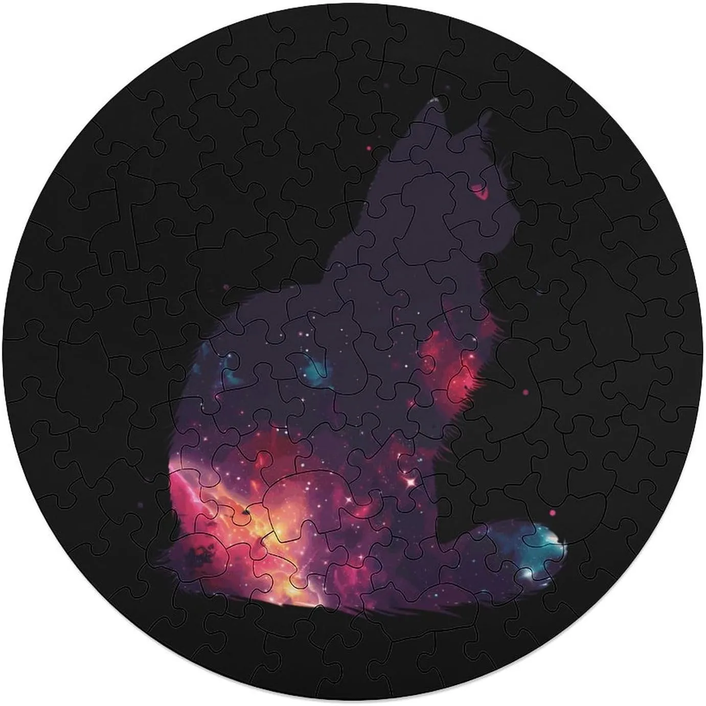 Animal Shape Puzzles for enthusiasm monarchy kier expedition Home Wall Decor 120 PCS Space Galaxy Cat Jigsaw Puzzles for Adults Wooden 
