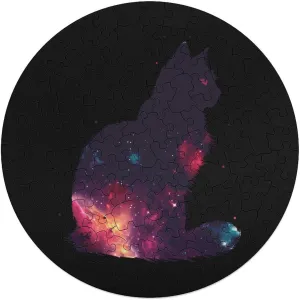 Animal Shape Puzzles for enthusiasm monarchy kier expedition Home Wall Decor 120 PCS Space Galaxy Cat Jigsaw Puzzles for Adults Wooden 
