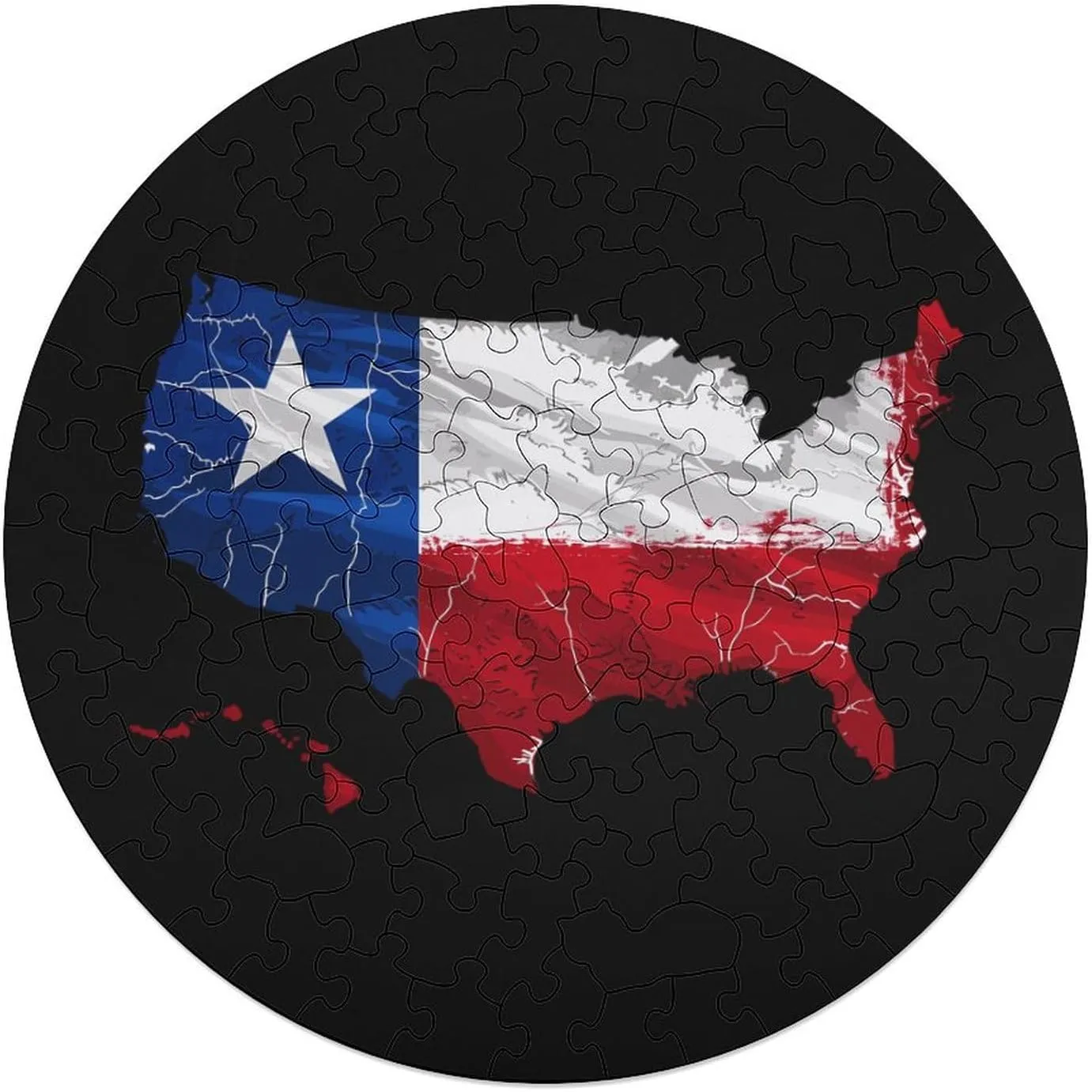 Animal Shape Puzzles for Home Wall Decor 120 PCS Texas Flag Map square habitat active disco destruction Jigsaw Puzzles for Adults Wooden 