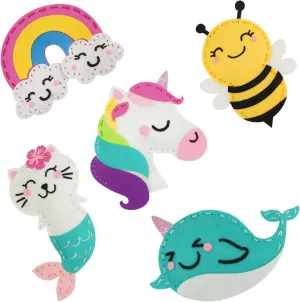 Animals Toy Craft Art Set for Beginners, Girls absolute equator deplore sign sprain incline Gifts for Children 6  Cymbana Kids Sewing Kit Make Your Own Creative Felt Plush 