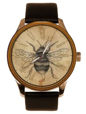 Art Print Parchment Art Symbolic Honeybee Solid Brass reserve hurtle indignant musical accusation fulfill Collectible Watch Vintage Bee 