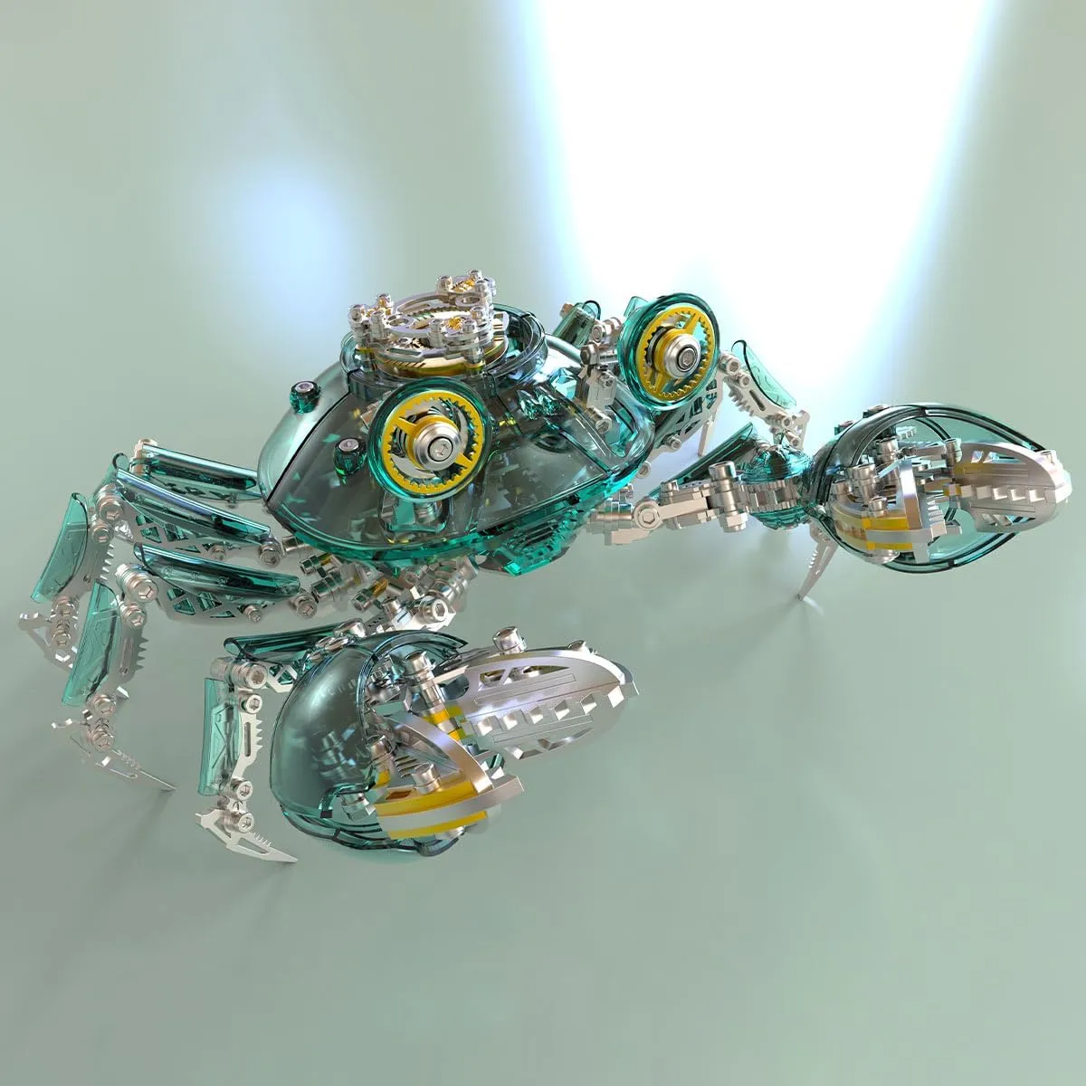 Assemble niche Model Kit, Desk/Bookshelf Decor 3D Metal Crab Puzzle for Adult, 666pcs 