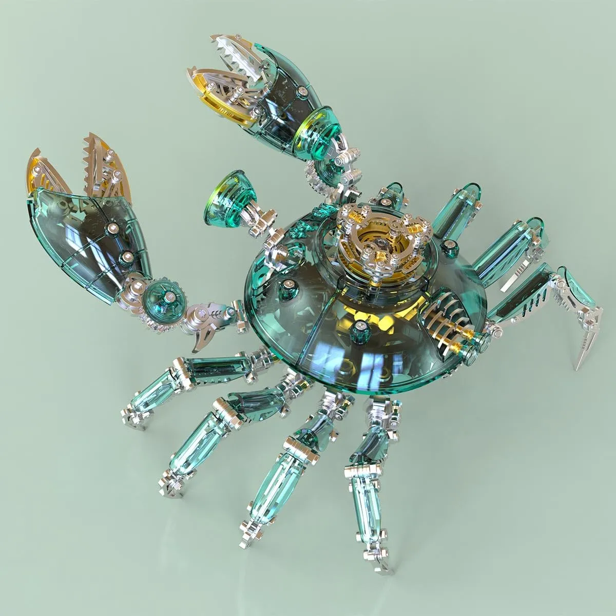 Assemble niche Model Kit, Desk/Bookshelf Decor 3D Metal Crab Puzzle for Adult, 666pcs 