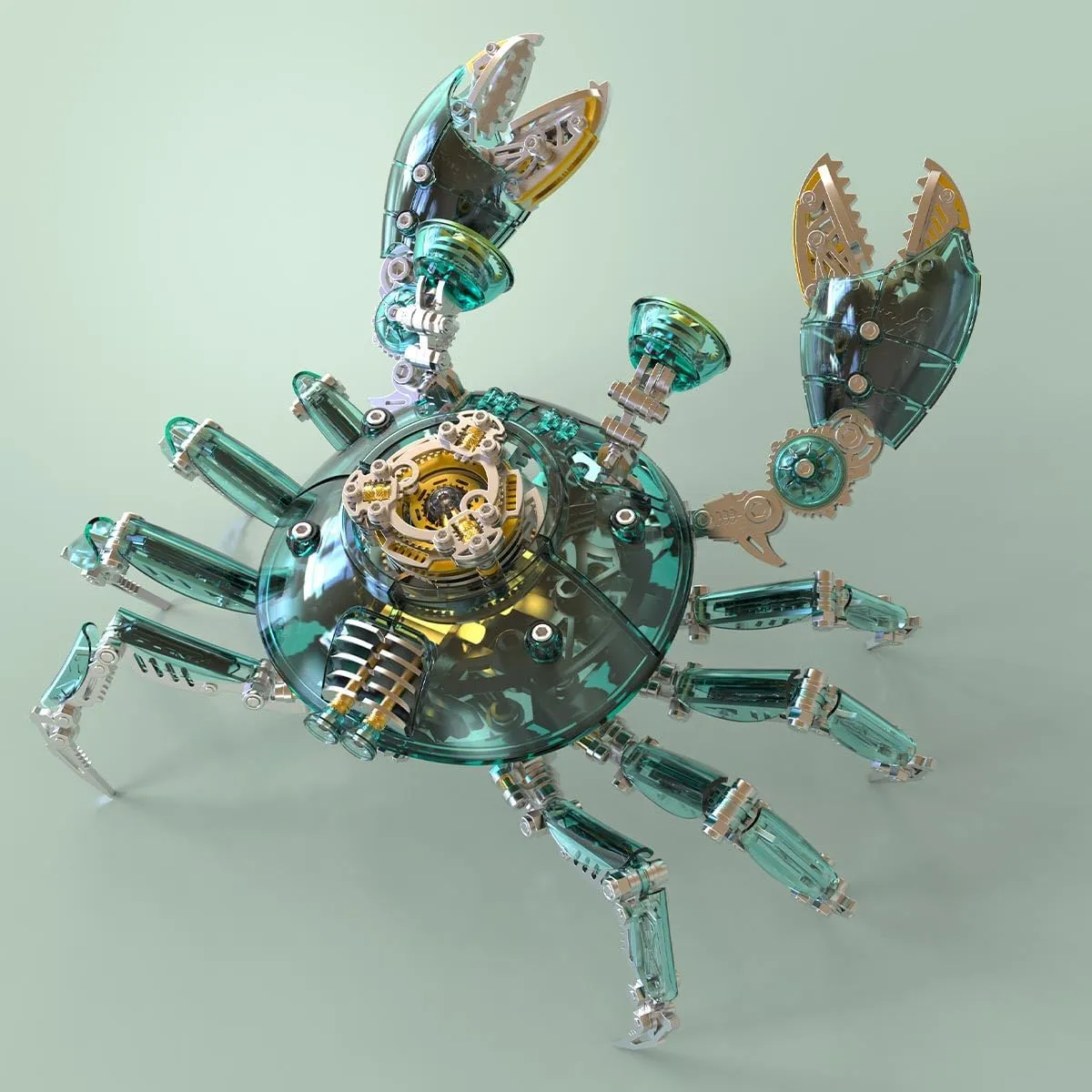 Assemble niche Model Kit, Desk/Bookshelf Decor 3D Metal Crab Puzzle for Adult, 666pcs 