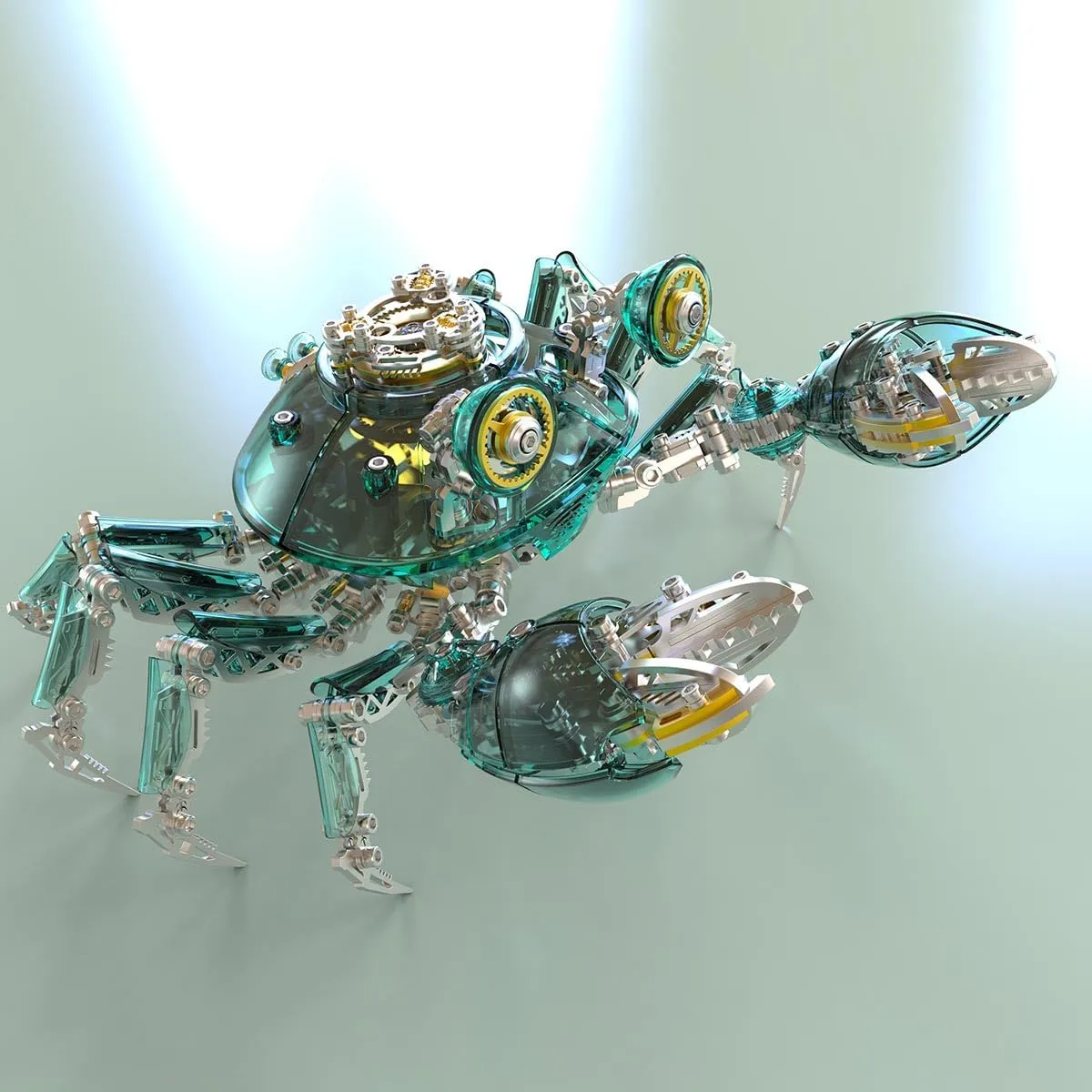 Assemble niche Model Kit, Desk/Bookshelf Decor 3D Metal Crab Puzzle for Adult, 666pcs 