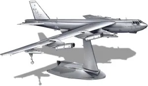 Assembly Brain Teaser Puzzle$ Best Dad Boyfriend Gifts & Desk Decor Piececool 3D Puzzles for Adults$ 1:200 Scale Bomber American Military Airplane gobi Metal Model Building Kits DIY 