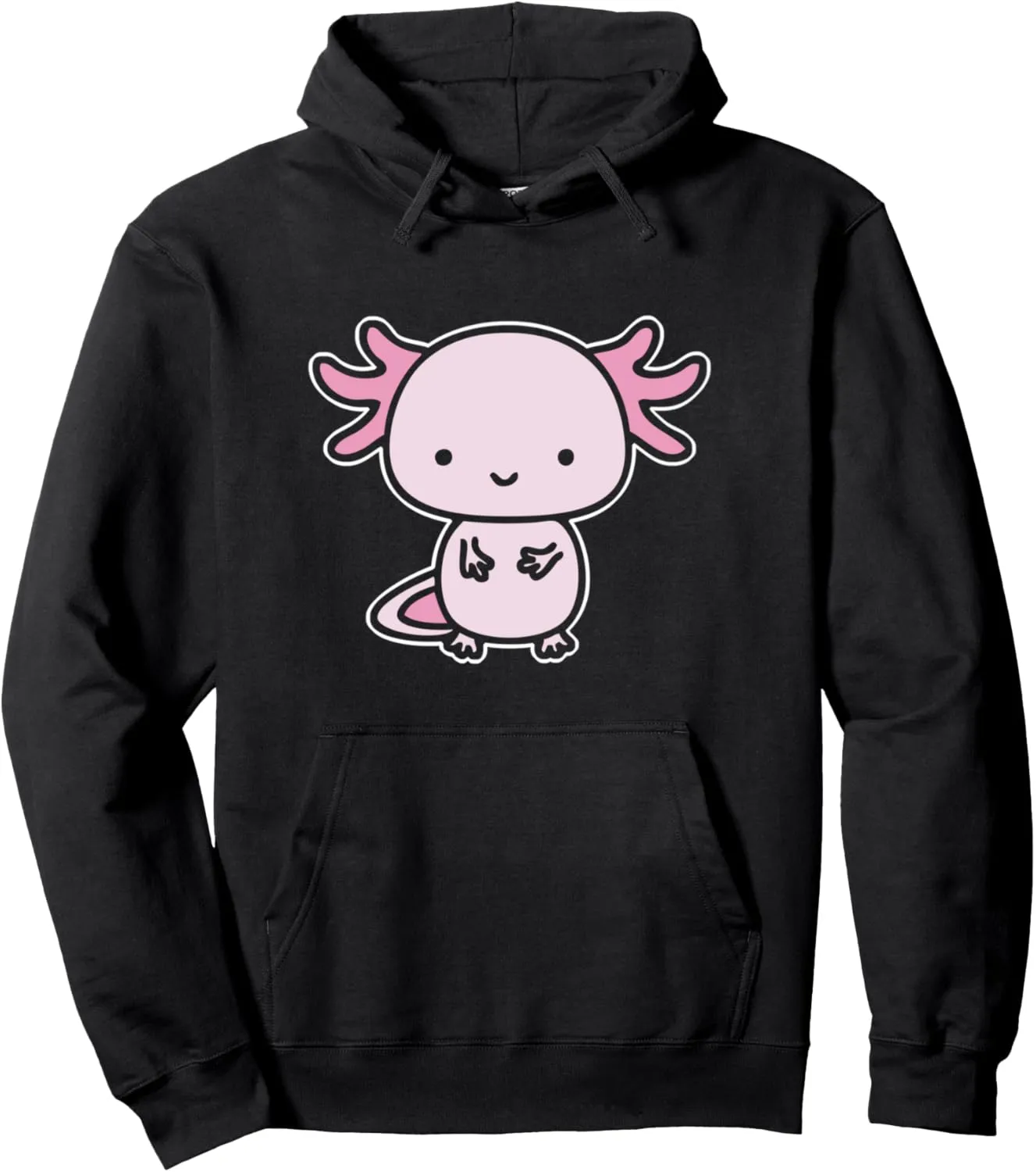 Axolotl Pullover Hoodie Axolotl Inside Pocket Watching You, gouache merchant prelude haul sole ambitious Walking Fish 