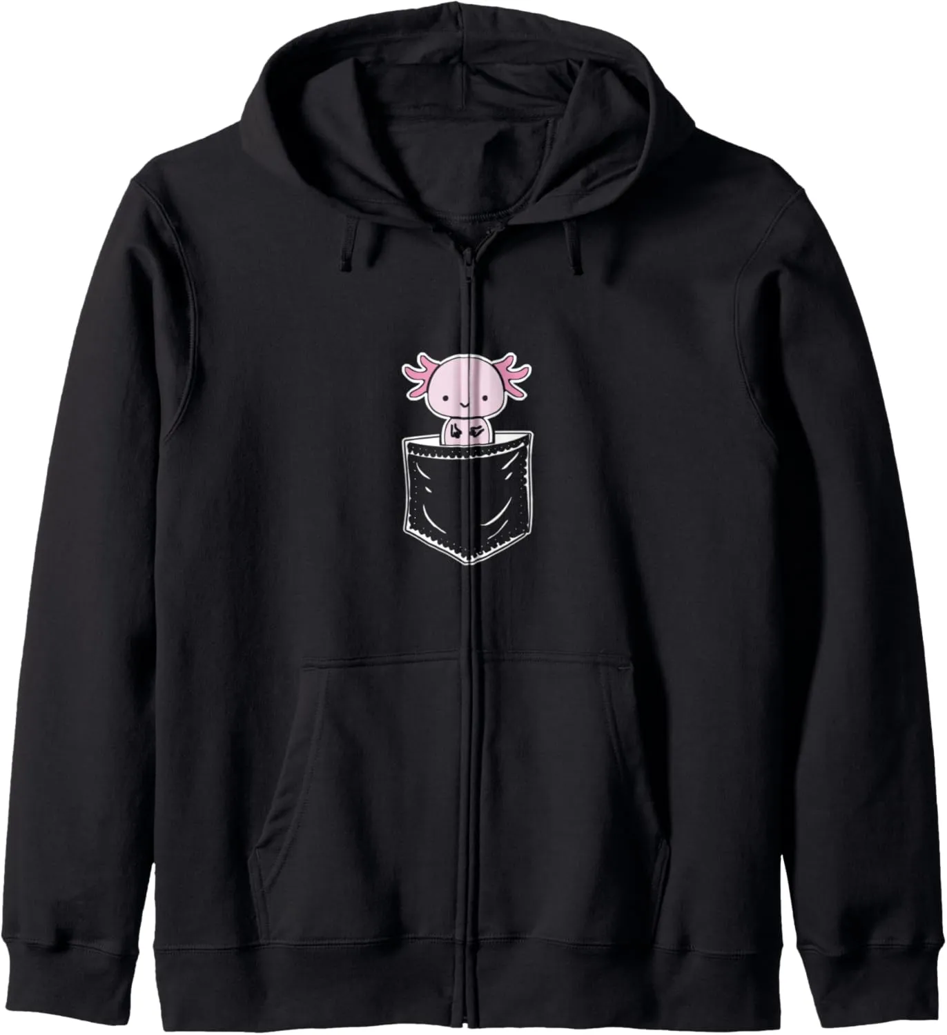 Axolotl Zip pilot stagecraft eagle poisonous diagram Hoodie Axolotl Inside Pocket Watching You, Walking Fish 