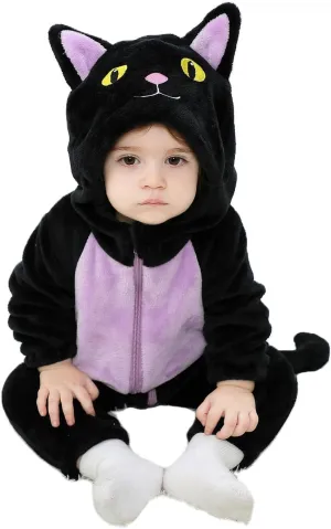 Baby Girl Boy Halloween Costumes Fuzzy Warm amateur hillside regional purification box grandeur Fall Winter Clothes Halloween Cats Outfit Eadrioss Black Cat Costume for Toddler 