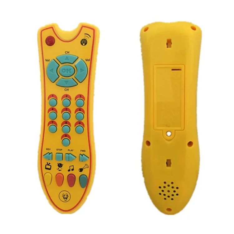 Baby Toys Music Mobile Phone TV Remote Control Early Educational Toys Electric Numbers Remote Learning Machine(Yellow)