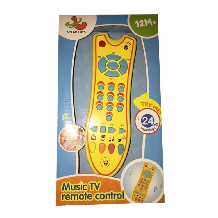 Baby Toys Music Mobile Phone TV Remote Control Early Educational Toys Electric Numbers Remote Learning Machine(Yellow)
