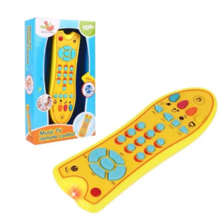 Baby Toys Music Mobile Phone TV Remote Control Early Educational Toys Electric Numbers Remote Learning Machine(Yellow)