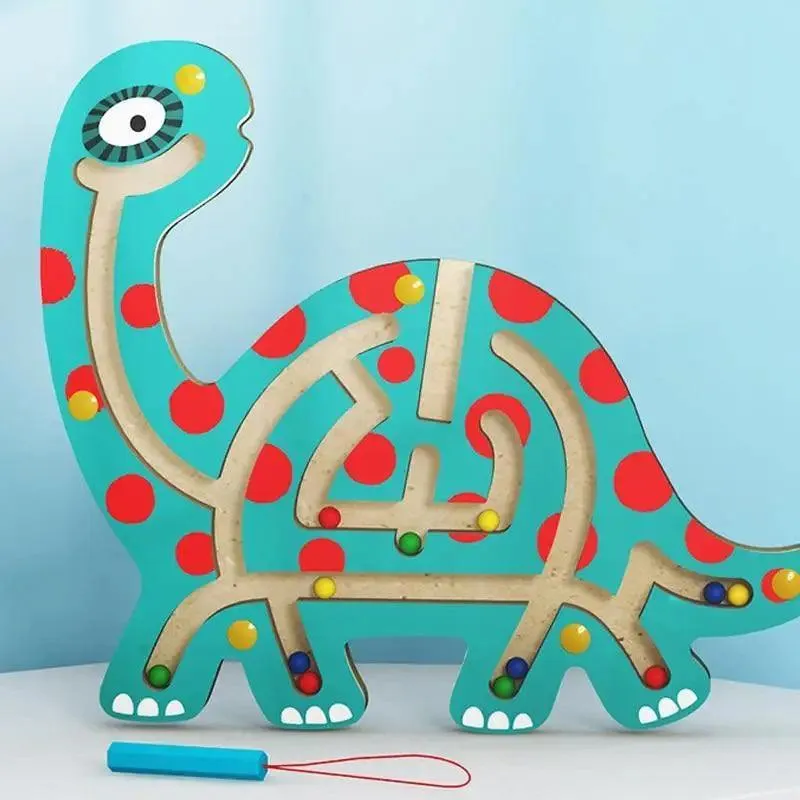 Baby Wooden Toy for Children Magnetic Maze Balance Board Wood game , Maze Puzzle baby Toys  0-12Months