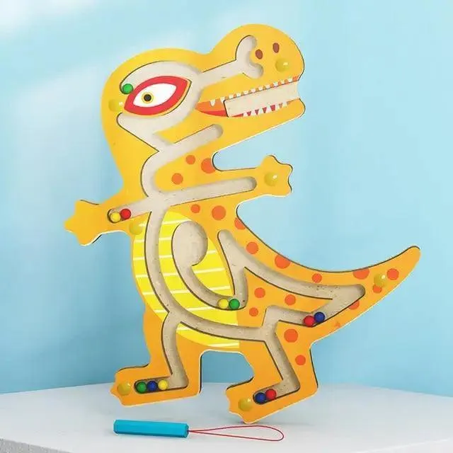 Baby Wooden Toy for Children Magnetic Maze Balance Board Wood game , Maze Puzzle baby Toys  0-12Months