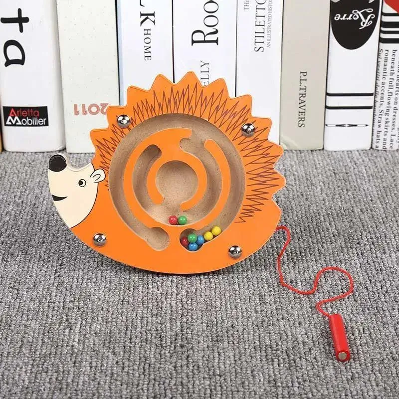 Baby Wooden Toy for Children Magnetic Maze Balance Board Wood game , Maze Puzzle baby Toys  0-12Months