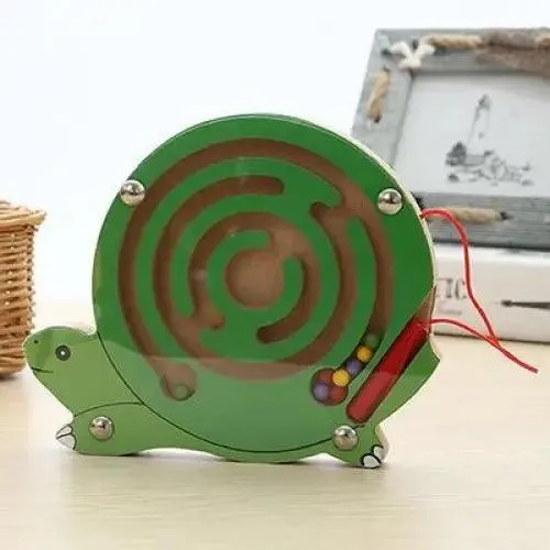 Baby Wooden Toy for Children Magnetic Maze Balance Board Wood game , Maze Puzzle baby Toys  0-12Months