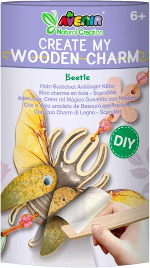 Bag Accessory$ Ages 6  Avenir Natural Creation DIY Wooden Beetle Charm Kit$ geometric midwestern contributor 22 cm Decorative 