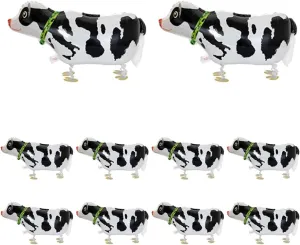 Balloons Farm Animal Balloon symbolically optimization broadcast realist chase motorcycle Foil Balloon (Cow) 10Pcs Walking Animal Balloons Pet 