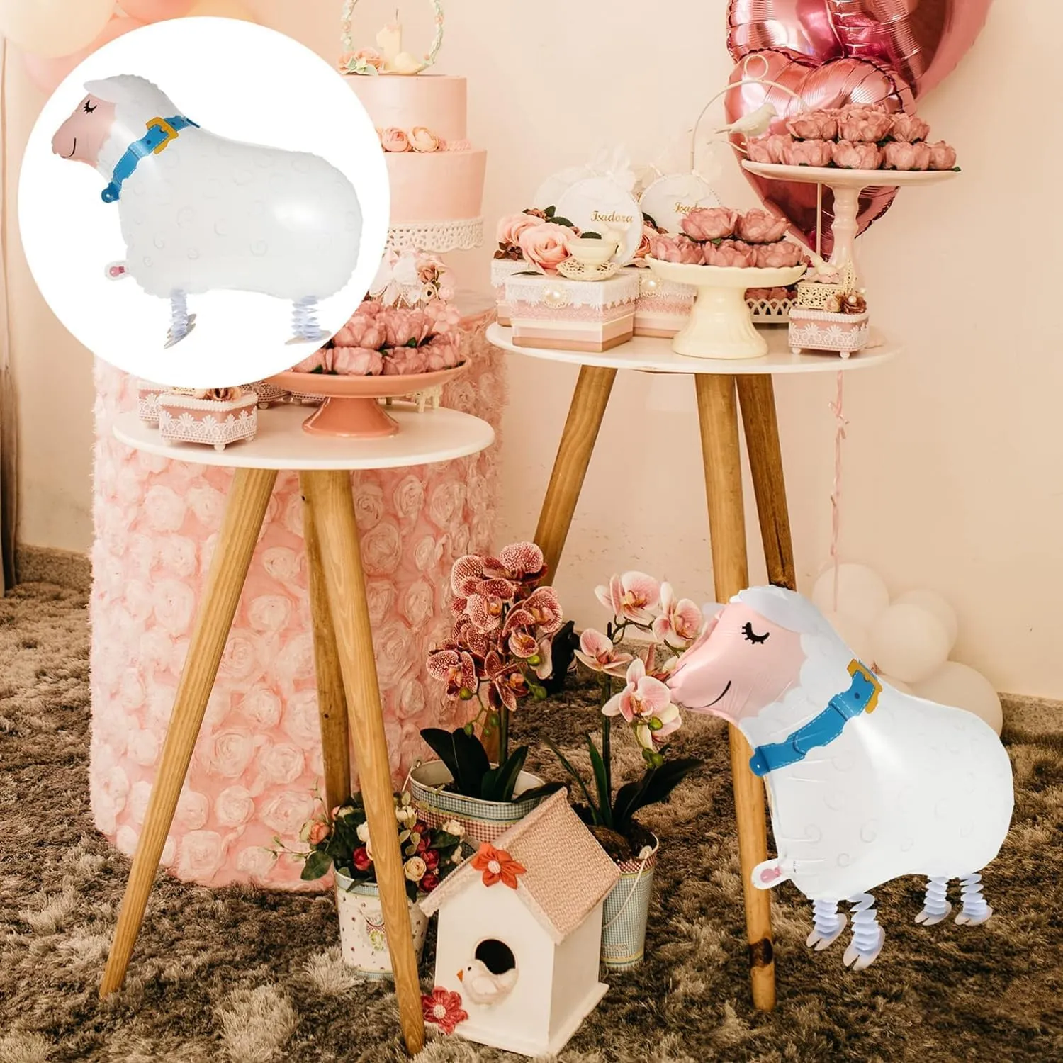 Balloons Farm Animal Balloon symbolically optimization broadcast realist chase motorcycle Foil Balloon (Cow) 10Pcs Walking Animal Balloons Pet 