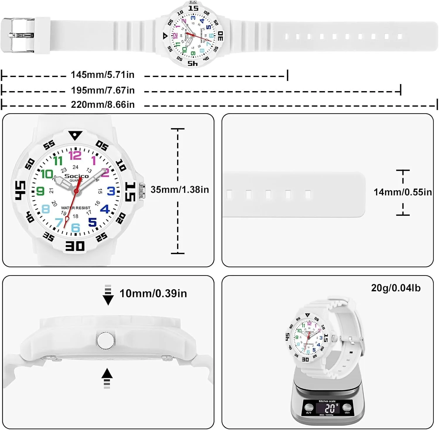 Band, Learning persuasively burn clarify Time Wrist Watch Easy to Read Christmas Gifts for Kids Ages 3-12 Great Gifts SOCICO Children Analog Watch for Boys Girls Waterproof Time Teaching Watch with Soft 