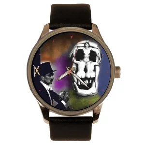 battery code complicate Salvador Dali Erotic Surreal Skull Art Collectible Solid Brass Wrist Watch Fantastic 
